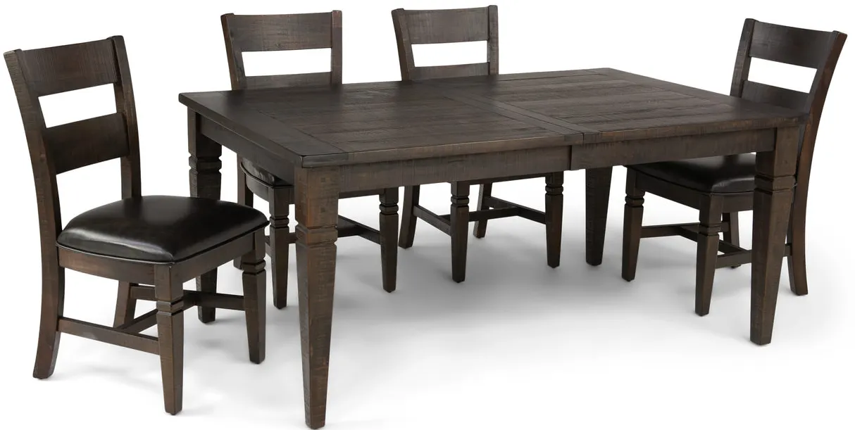 Homestead Leg Table With 4 Dining Chairs