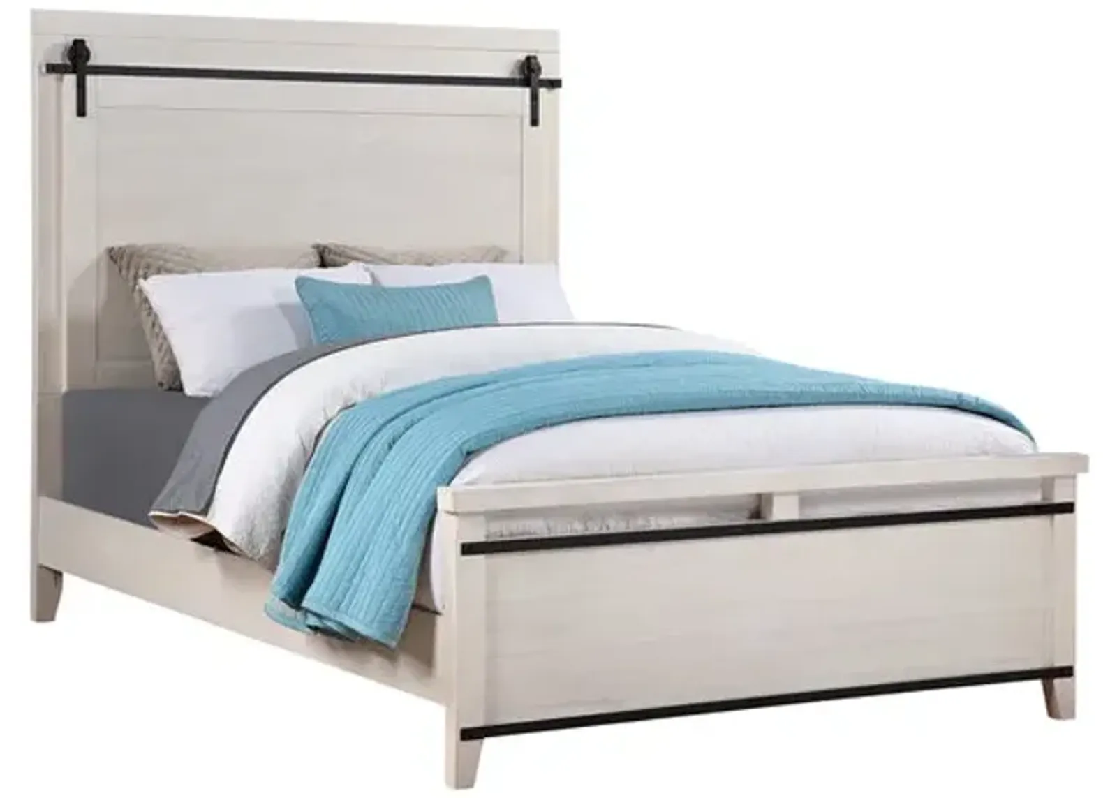 Urban Barn Queen Panel Bed - White