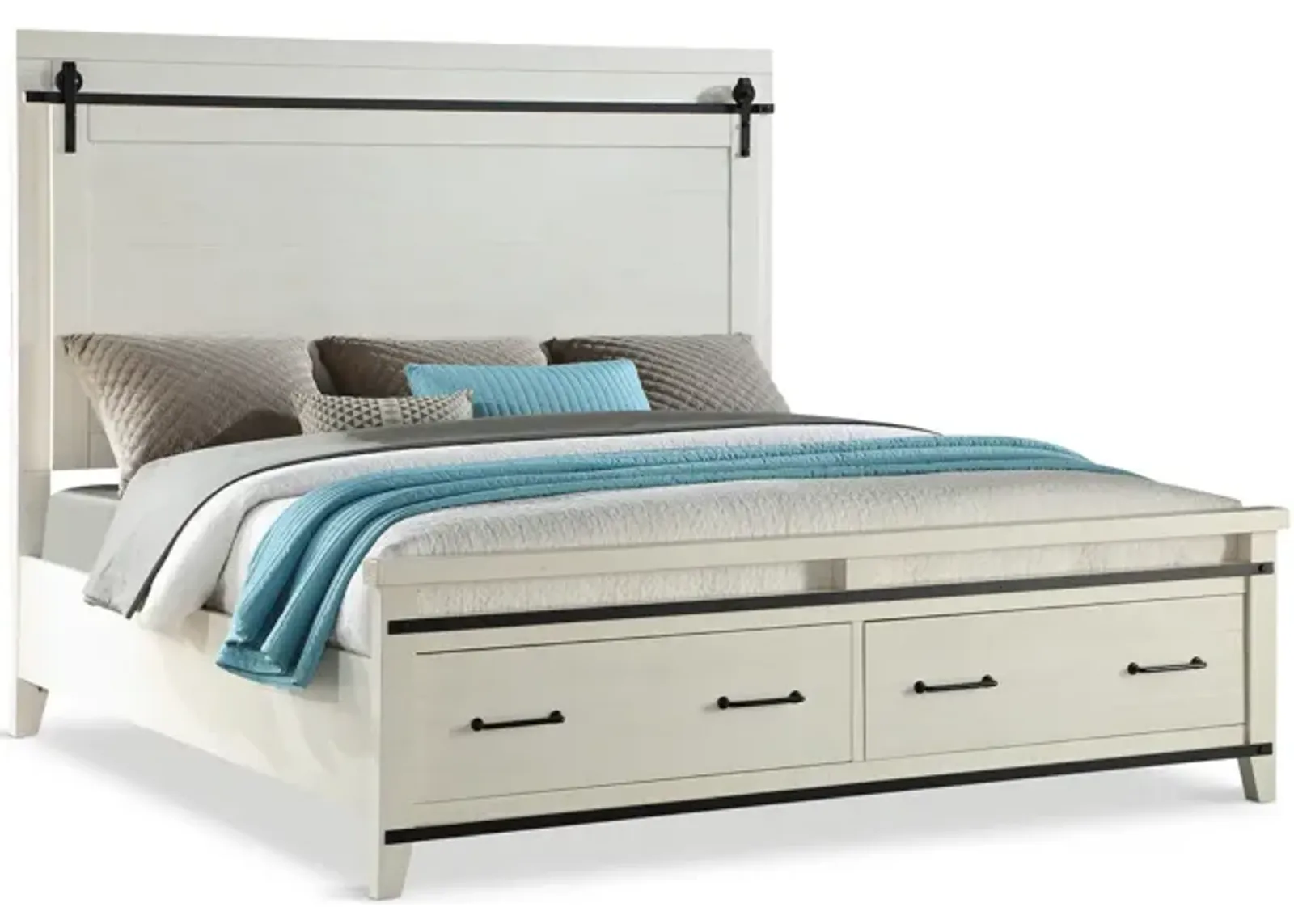 Urban Barn King Storage Bed - White