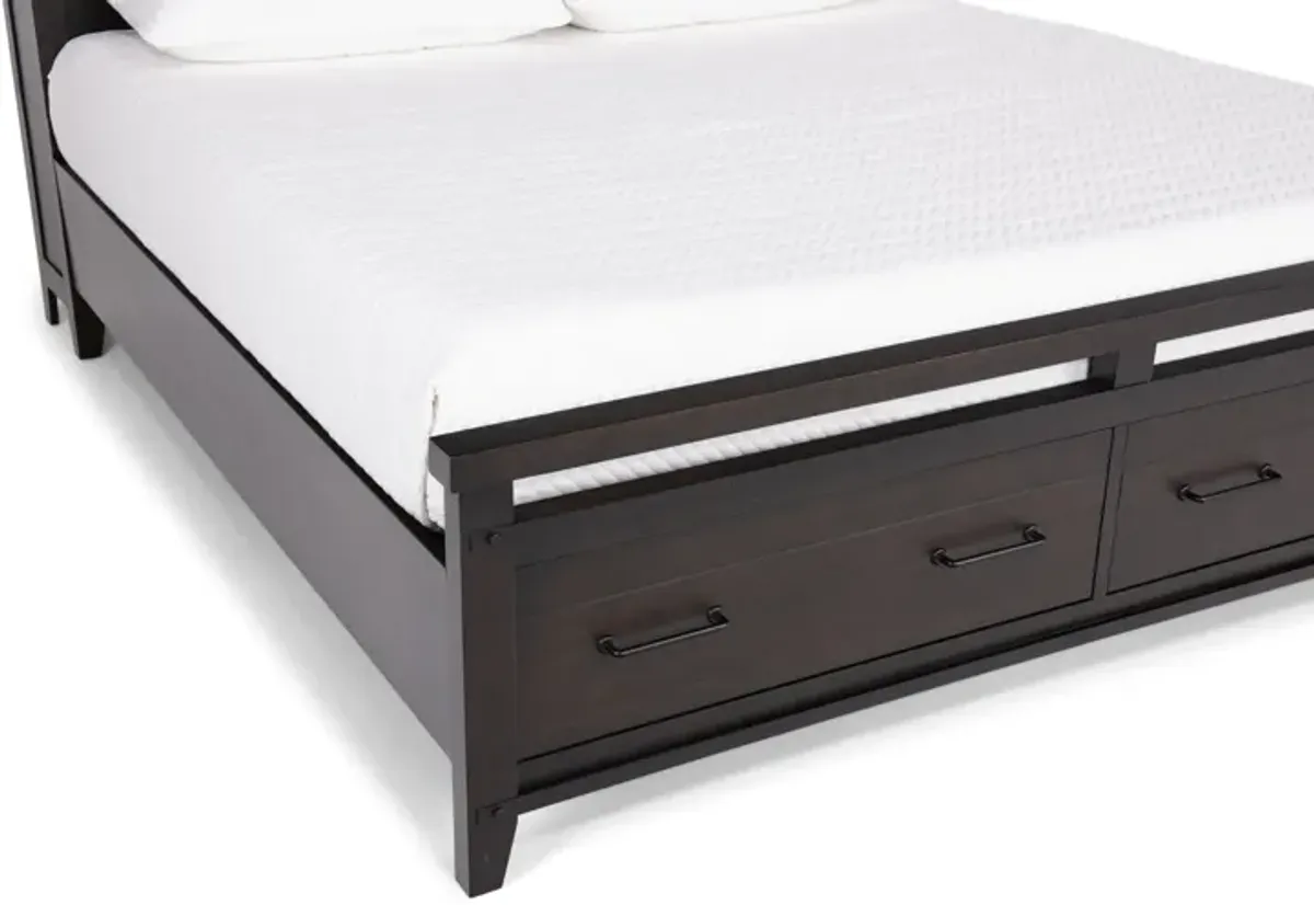 Urban Barn King Bookcase Storage Bed - Charcoal