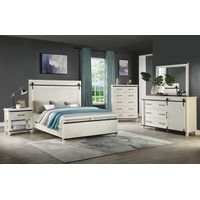 Urban Barn King Panel White Bedroom Suite with No Storage