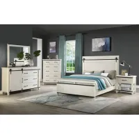 Urban Barn King Panel White Bedroom Suite with No Storage