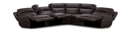 Bevo 6 Piece Leather Power Reclining Sectional