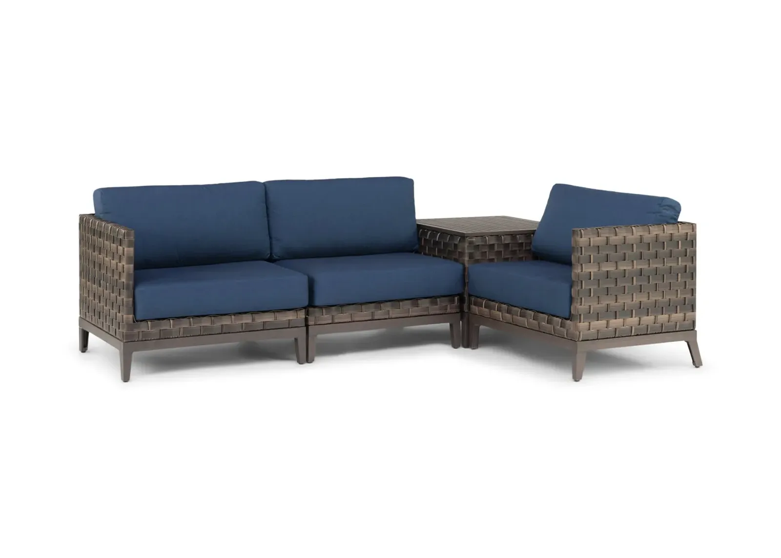 Lennox 4 Piece Modular Wicker Sectional