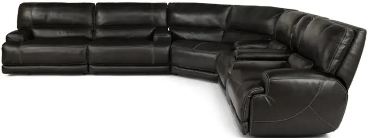 Valeur 3 Piece Leather Power Reclining Sectional