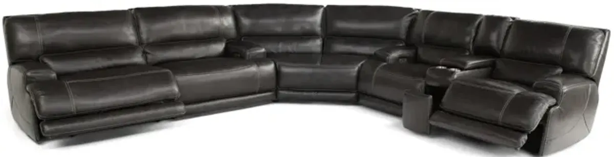 Valeur 3 Piece Leather Power Reclining Sectional