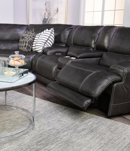 Valeur 3 Piece Leather Power Reclining Sectional