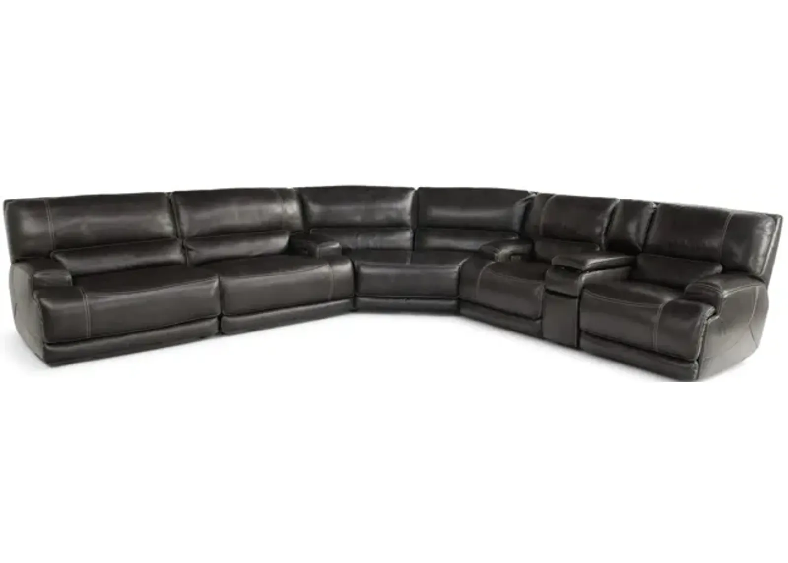 Valeur 3 Piece Leather Power Reclining Sectional