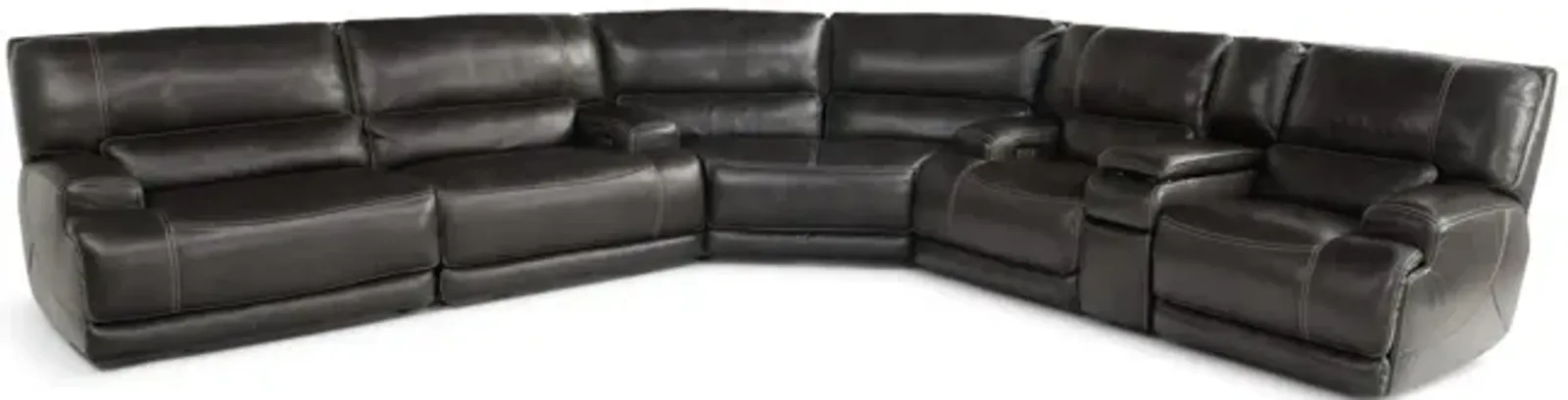 Valeur 3 Piece Leather Power Reclining Sectional