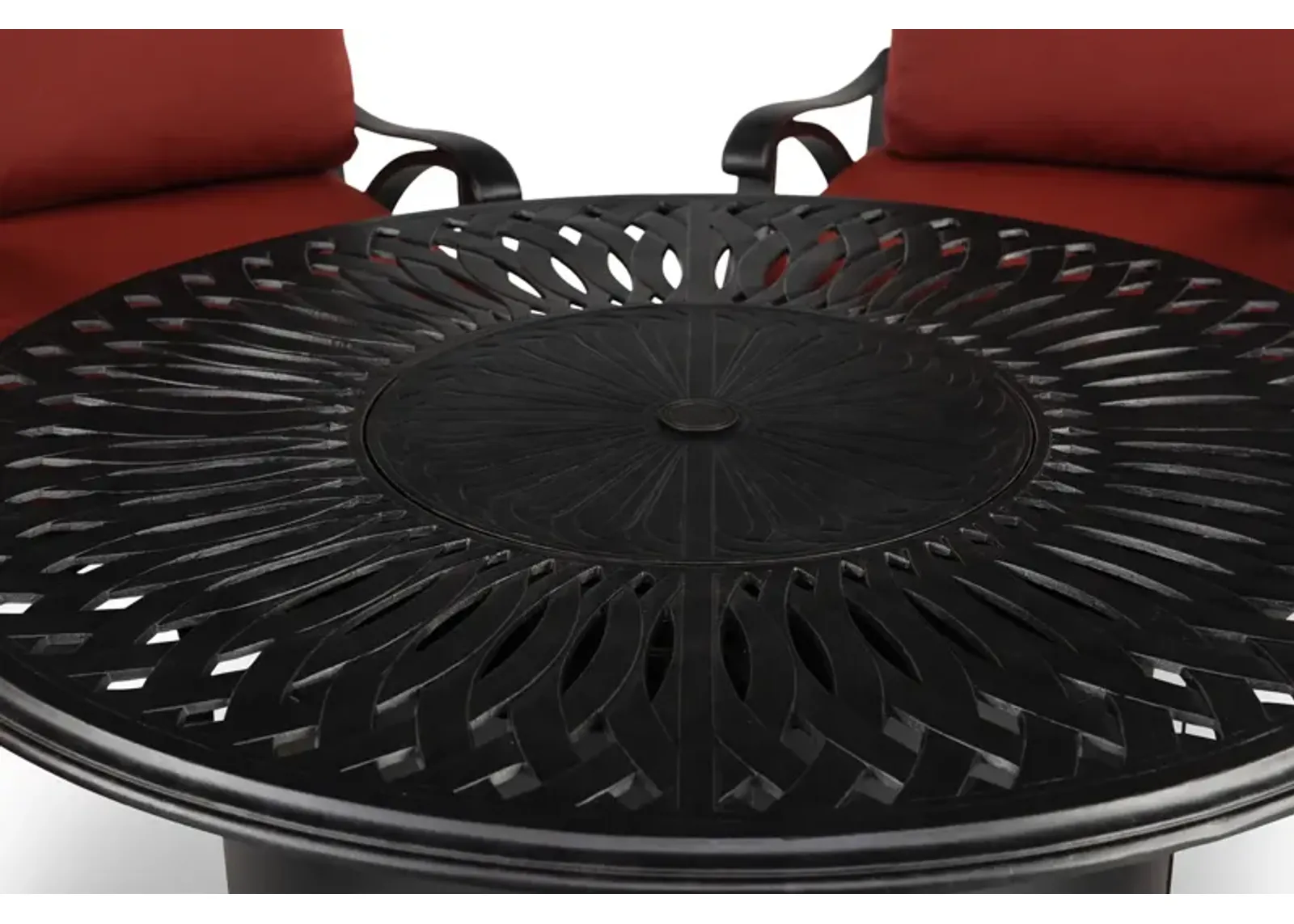 San Tropez II 5 Piece Fire Table Chat Set