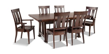 Springfield Trestle Table With 4 Side Chairs And 2 Arm Chairs