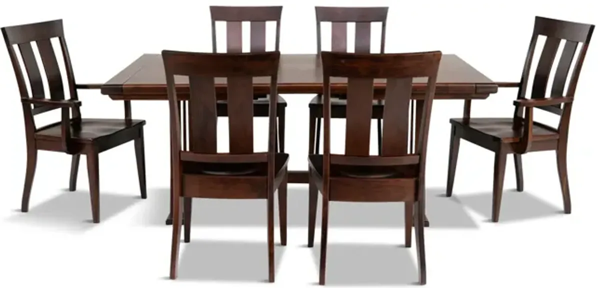 Springfield Trestle Table With 4 Side Chairs And 2 Arm Chairs