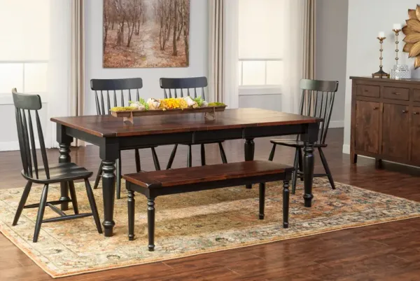 Essex Table With 4 Magnolia Chairs And Bench
