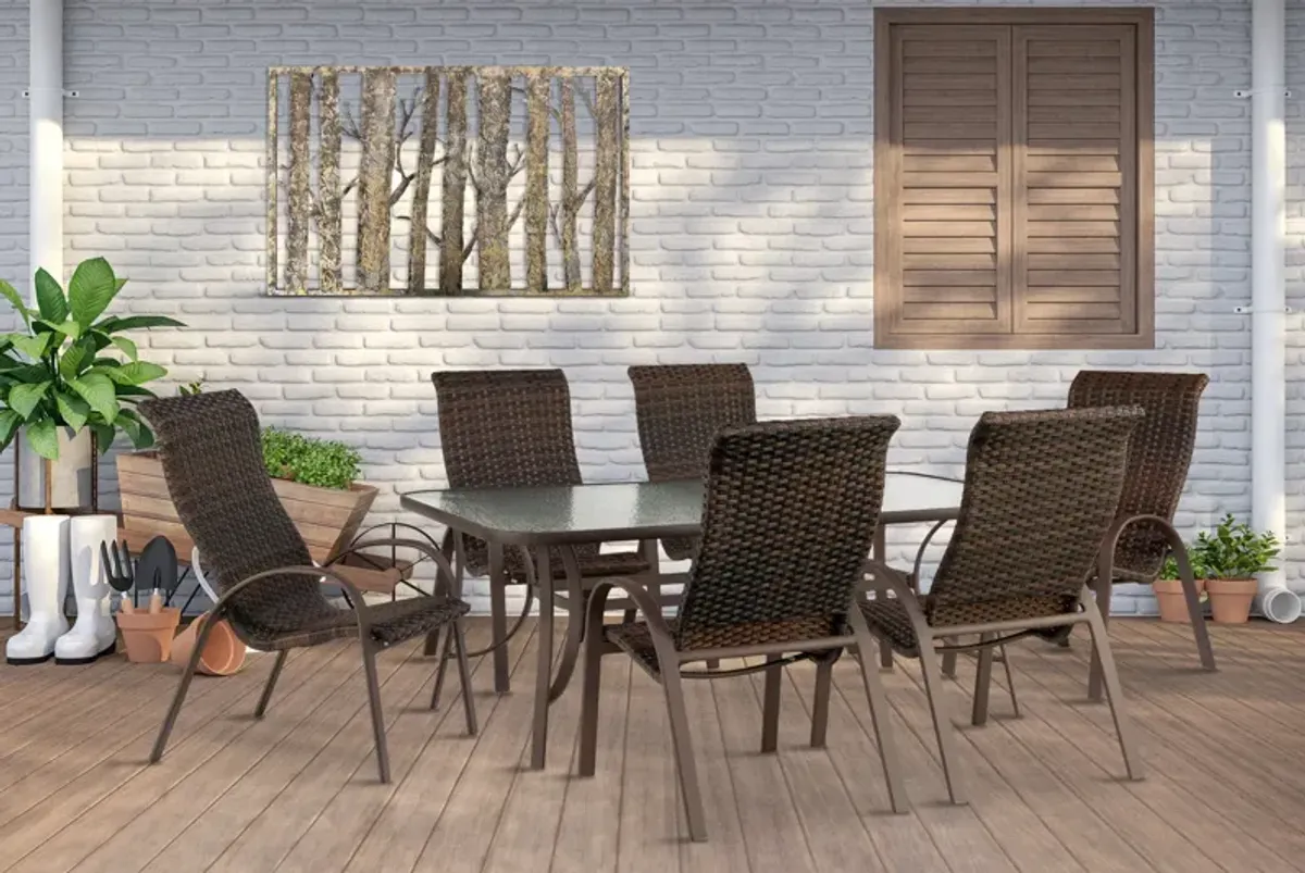Edgewater III 7 Piece Woven Patio Dining Set