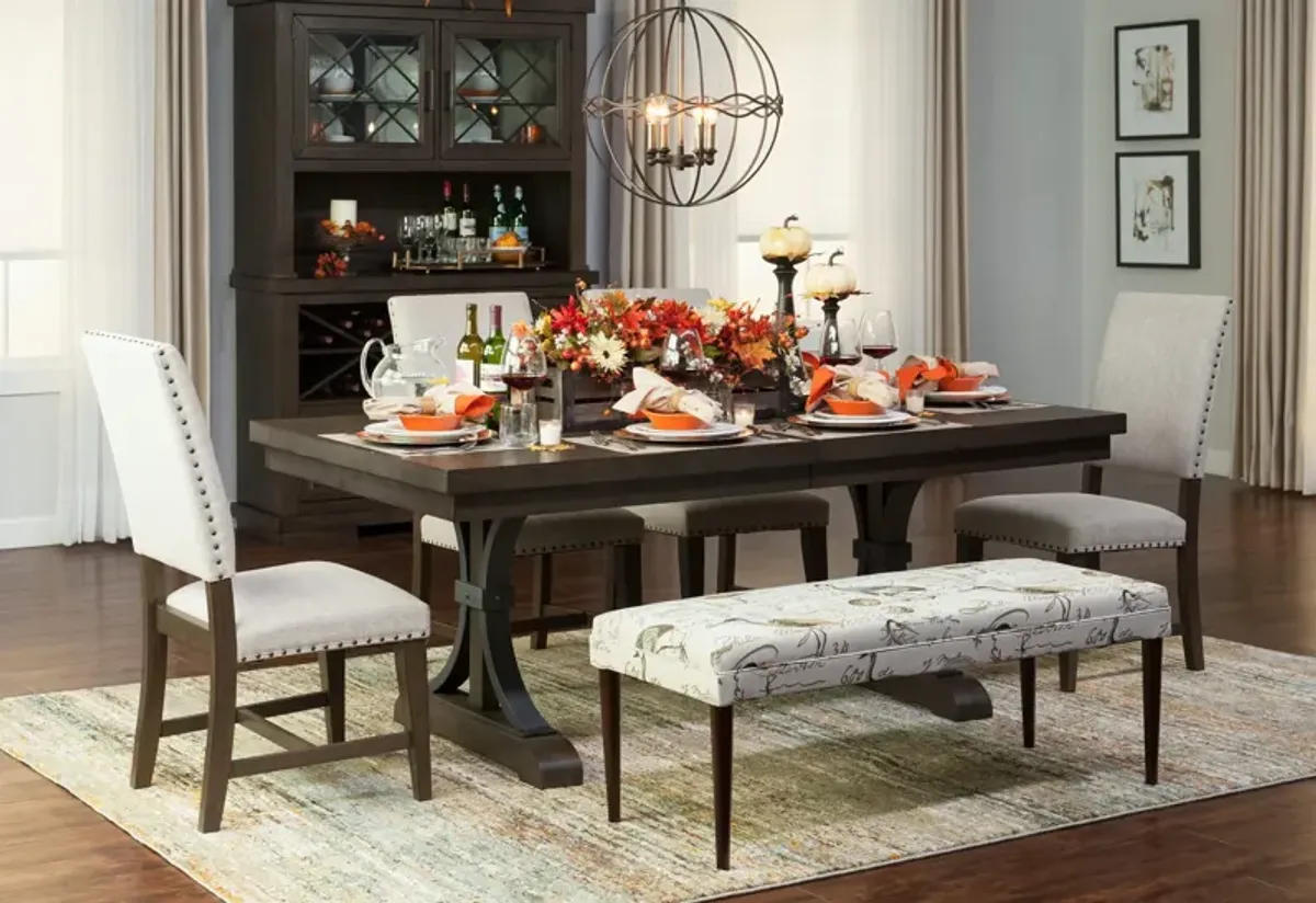 Natalie Dining Table With 4 Chairs And Bench