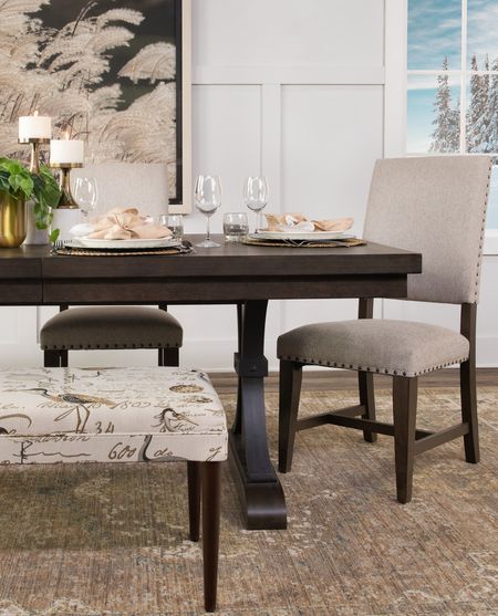 Natalie Dining Table With 4 Chairs And Bench