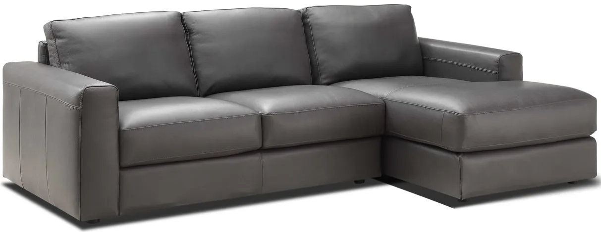 Roma 2 Piece Leather Modular Sectional