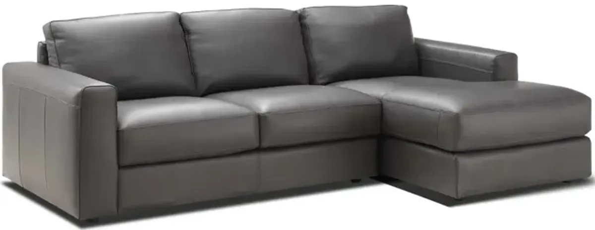 Roma 2 Piece Leather Modular Sectional