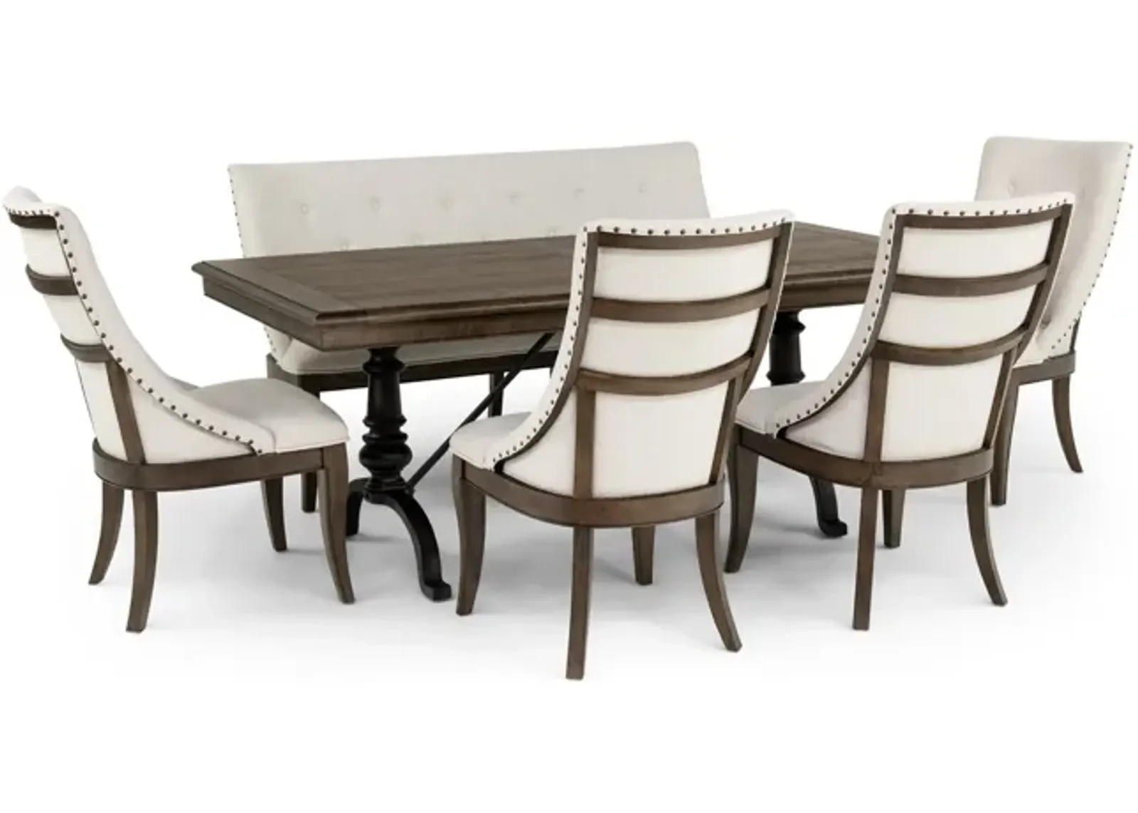 Roxbury Dining Table With 4 Chairs And Bench