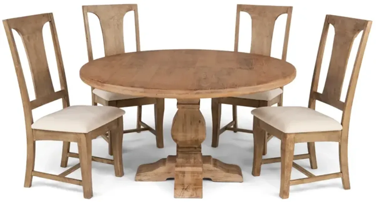 Felicia Round Dining Table With 4 Felicia Chairs