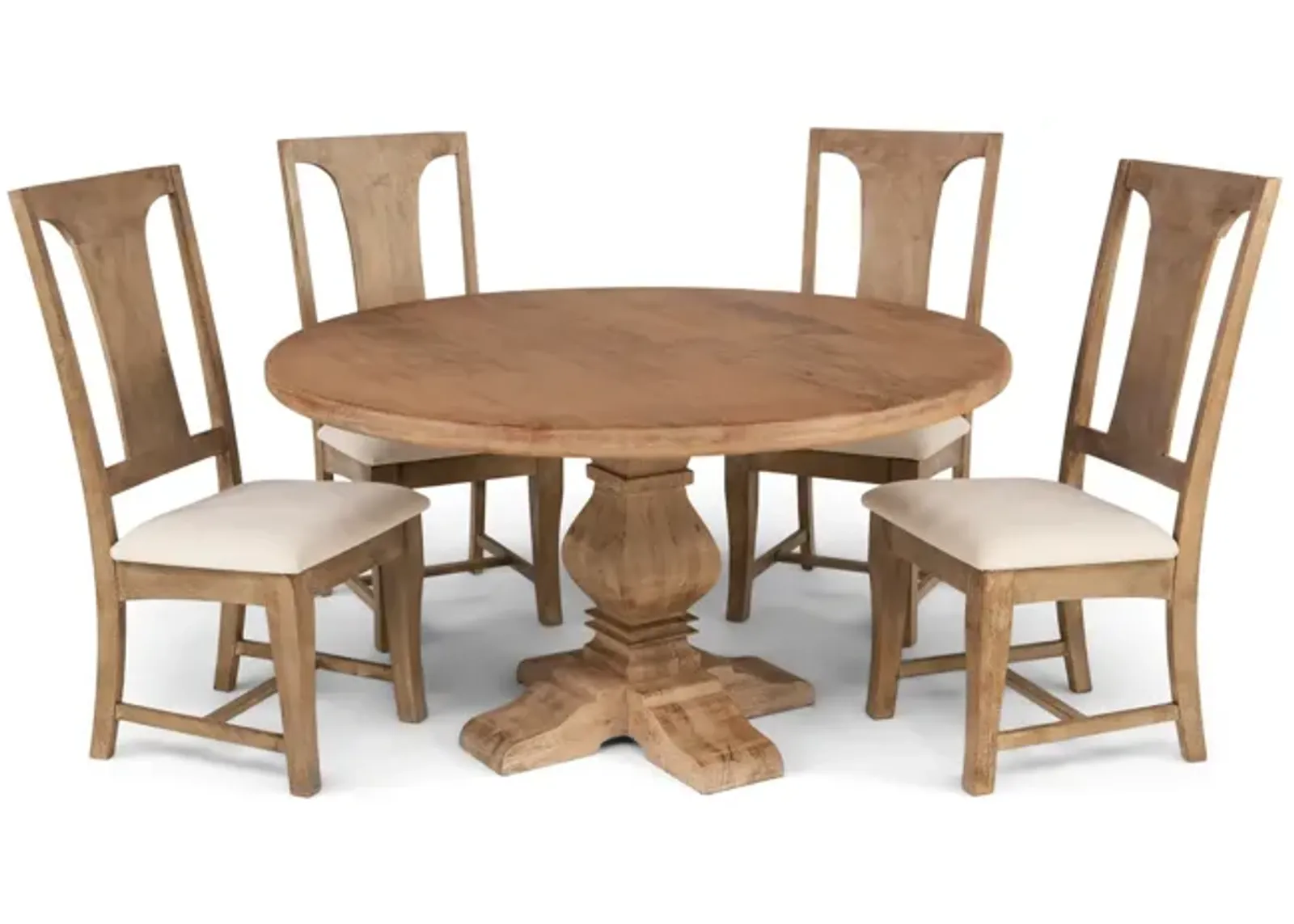 Felicia Round Dining Table With 4 Felicia Chairs