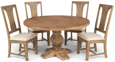 Felicia Round Dining Table With 4 Felicia Chairs