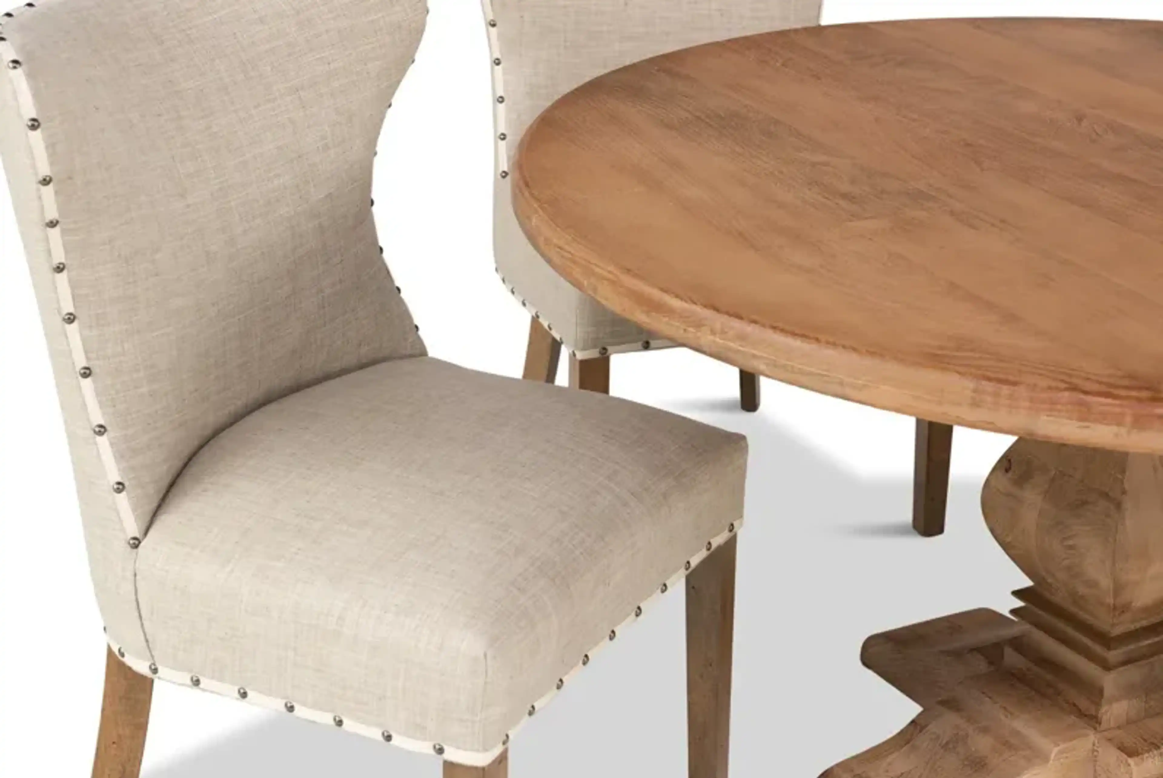 Felicia Round Dining Table With 4 Bauer Chairs Hom Furniture ...