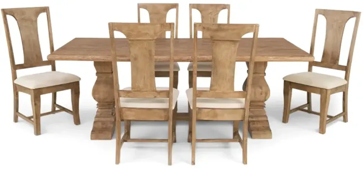 Felicia Dining Table With 6 Felicia Chairs