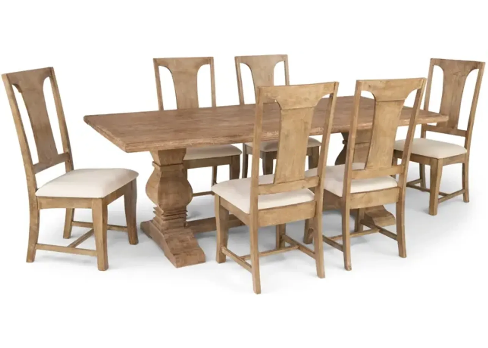 Felicia Dining Table With 6 Felicia Chairs