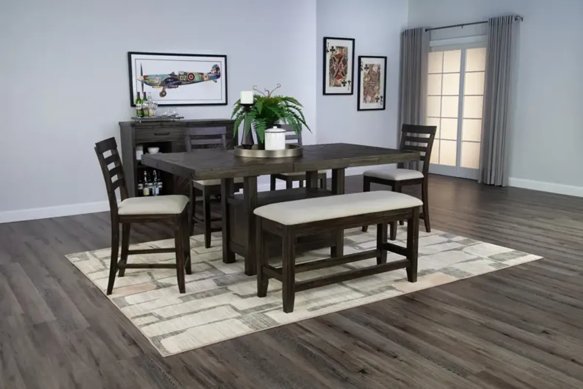 Spindrift Table With 4 Counter Stools And Storage Bench