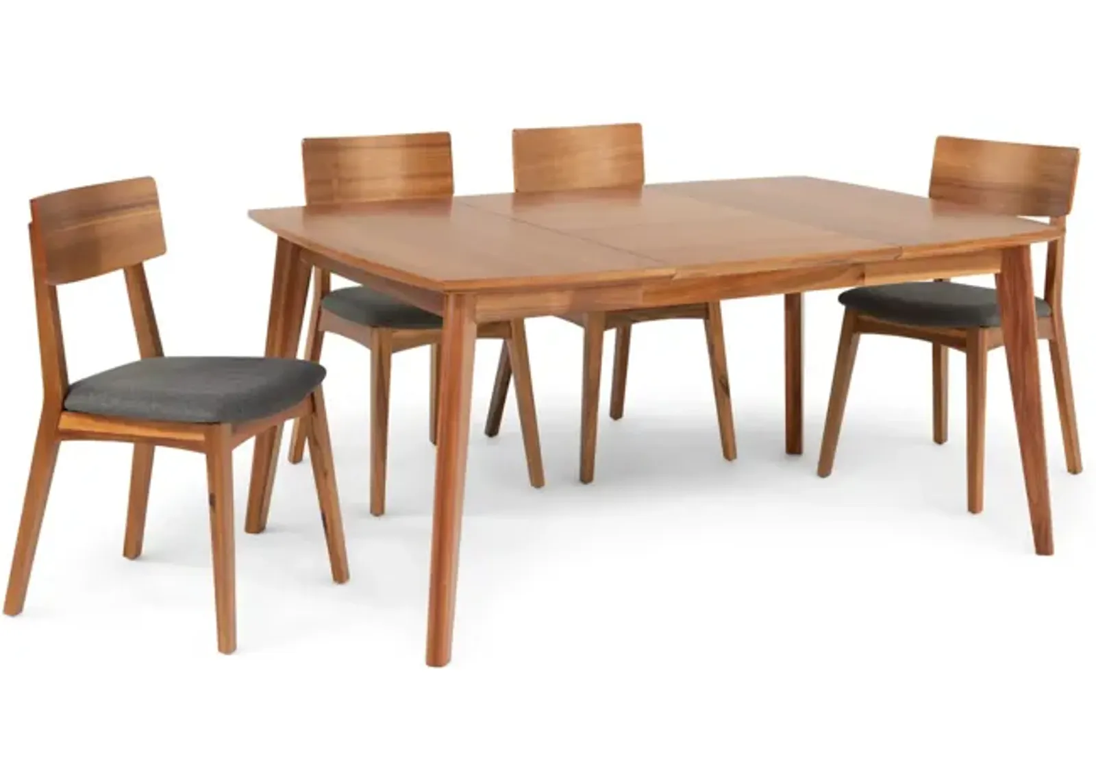 Tyler Modern Dining Table With 4 Wood Back Chairs