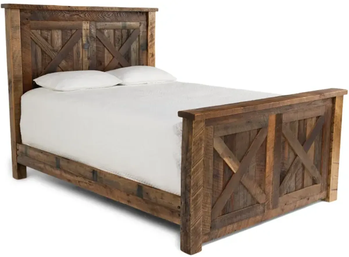 Barnwood Barndoor Queen Bed