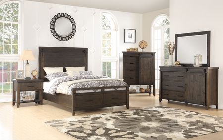Urban Barn Queen Storage Bed - Charcoal