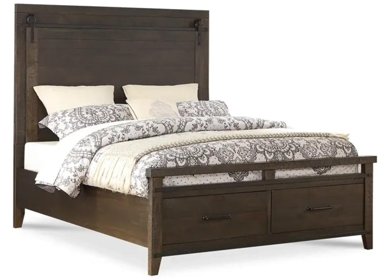 Urban Barn Queen Storage Bed - Charcoal