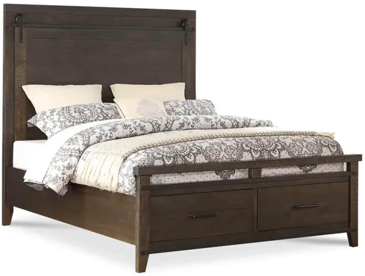 Urban Barn Queen Storage Bed - Charcoal