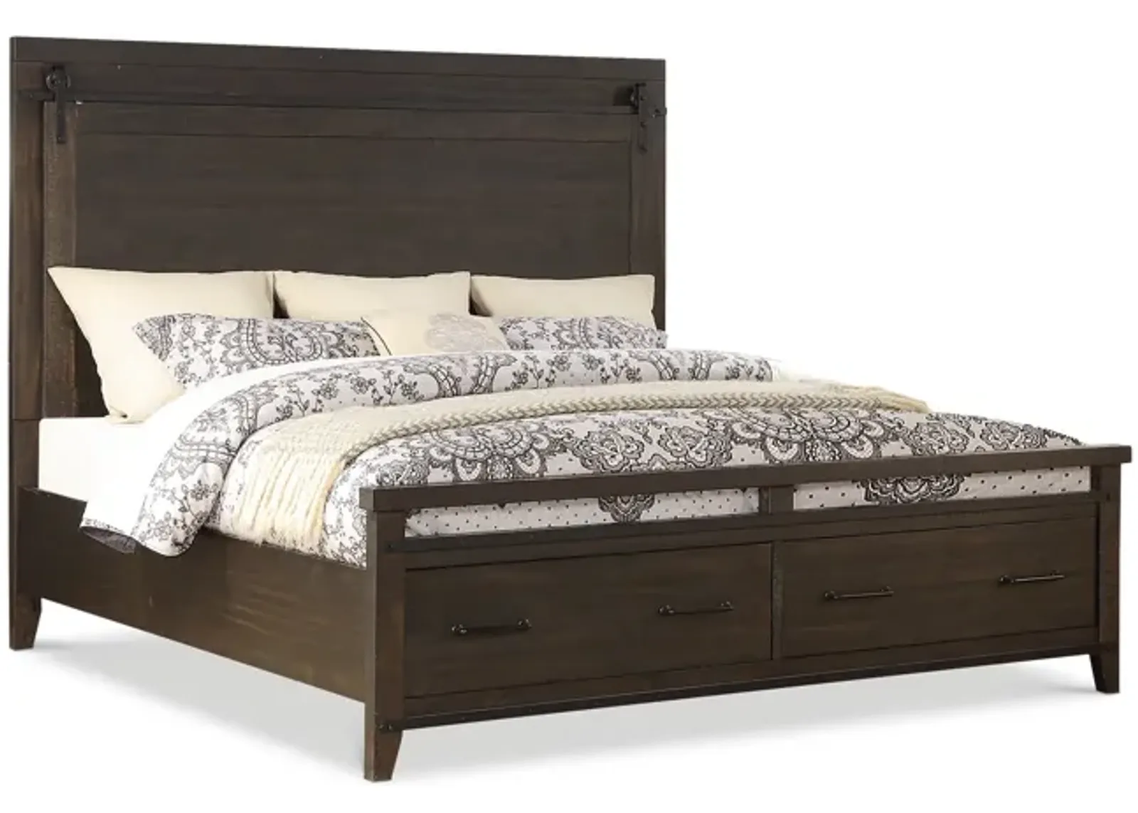 Urban Barn King Storage Bed - Charcoal