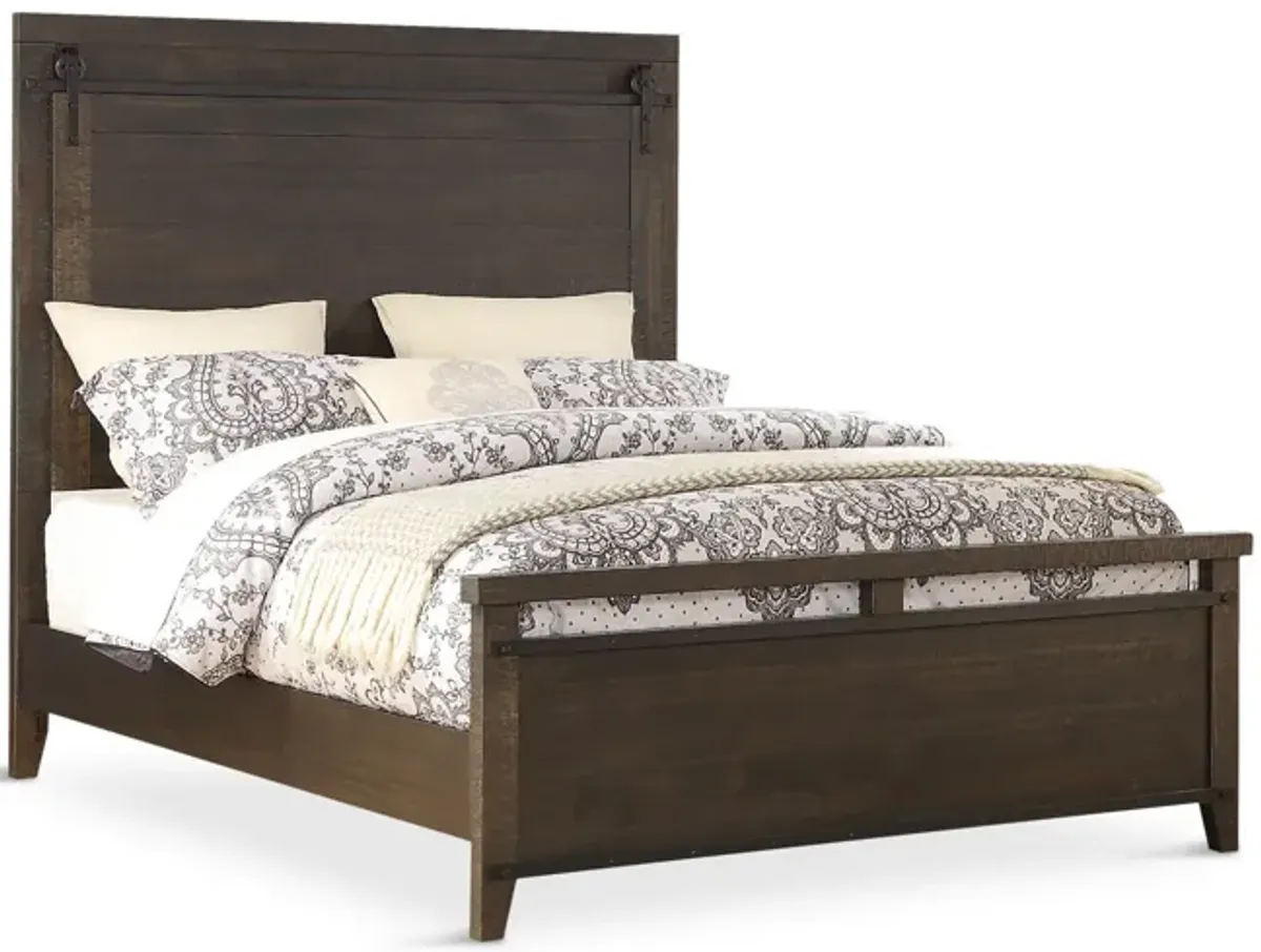 Urban Barn Queen Panel Bed - Charcoal