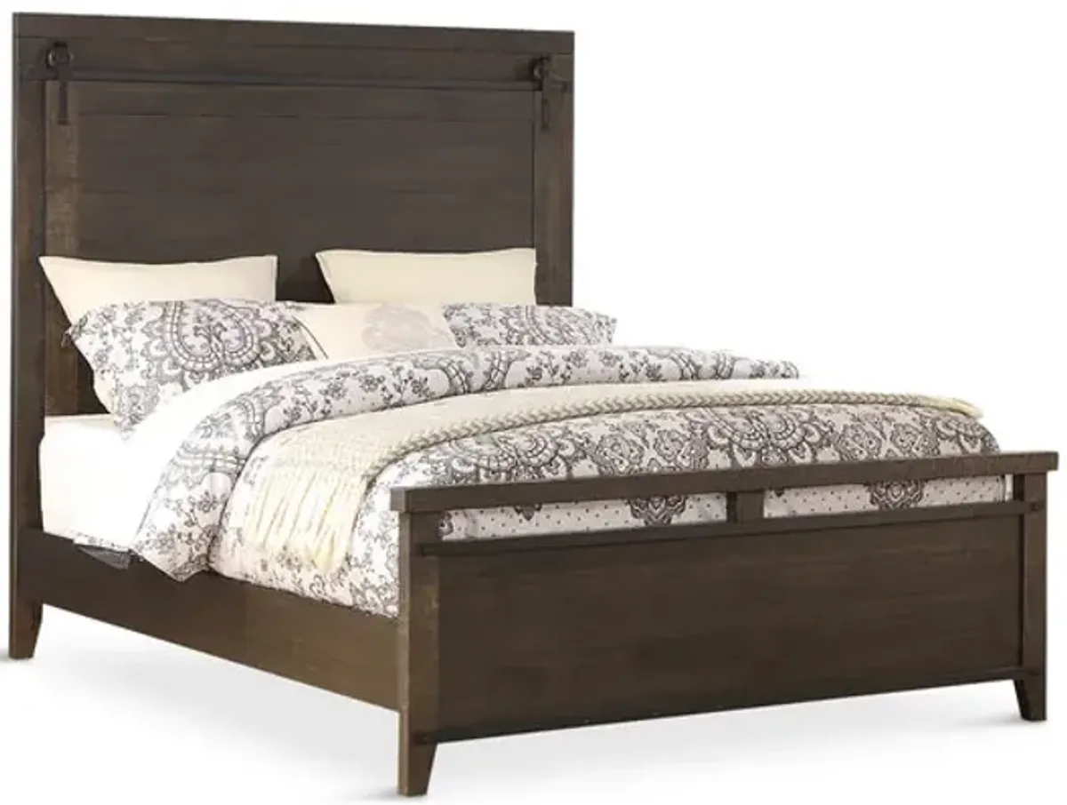 Urban Barn King Panel Bed - Charcoal