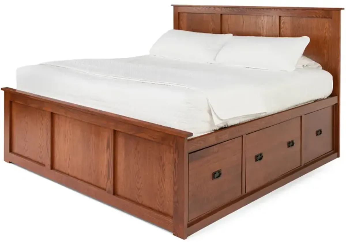 American Mission II Queen Storage Bed