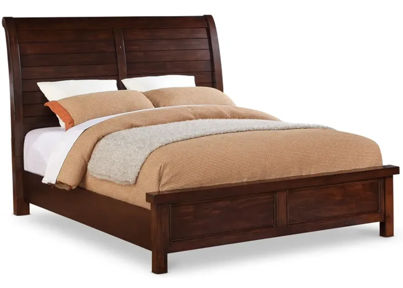 Delray Queen Sleigh Bed - Dark