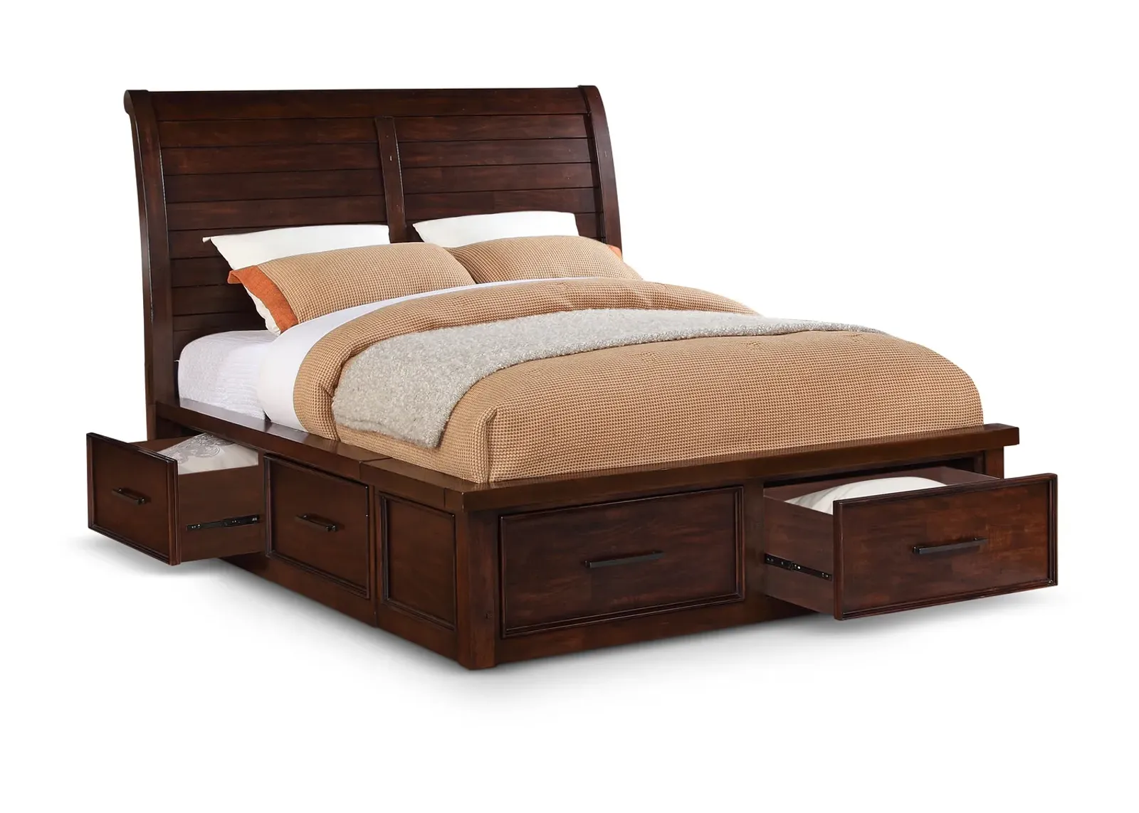 Delray Queen Storage Bed - Dark