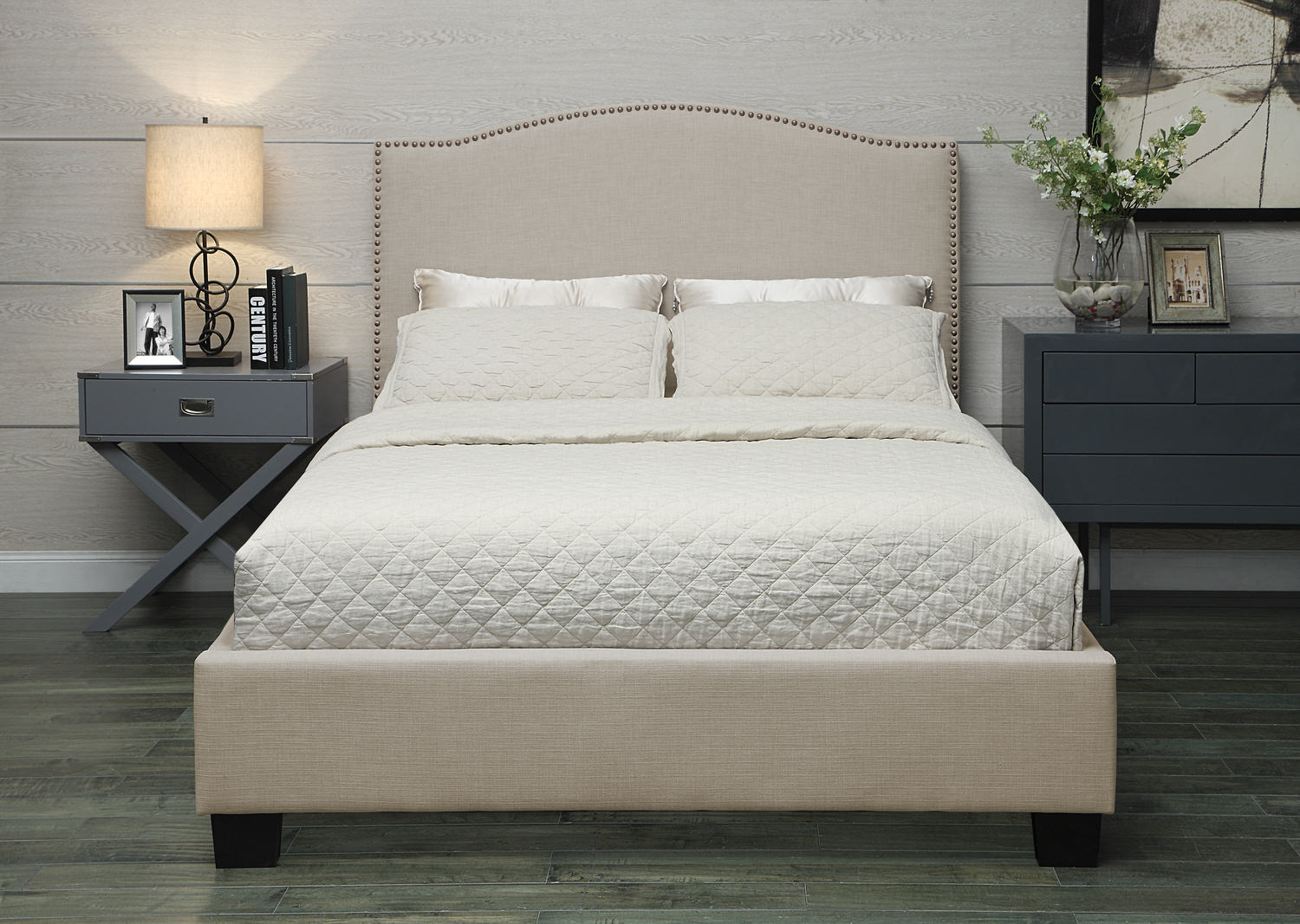 Philippa Queen Bed - Sand