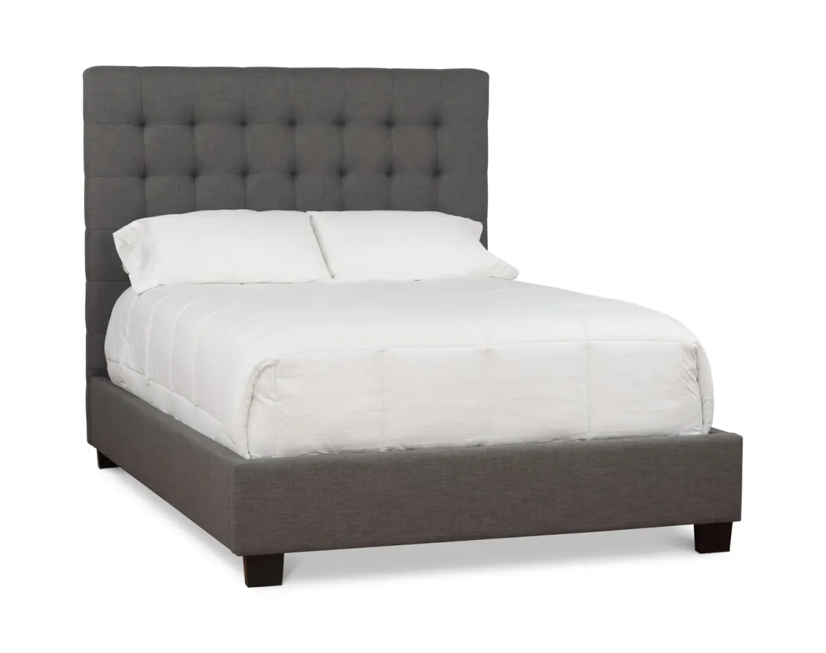 Harlow Queen Bed - Grey