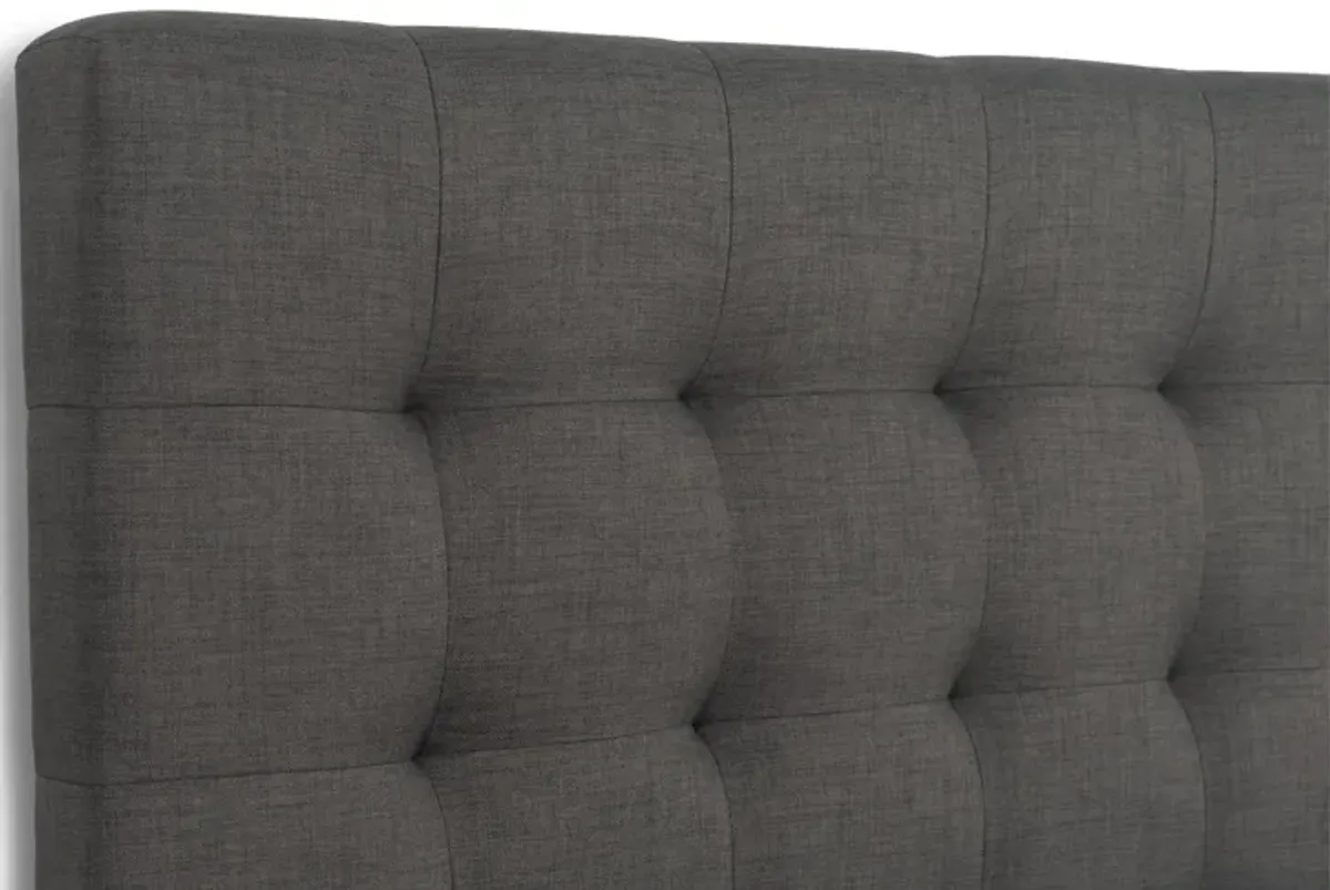 Harlow King Bed - Grey