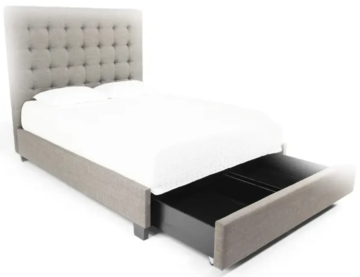 Harlow II Queen Storage Bed - Grey