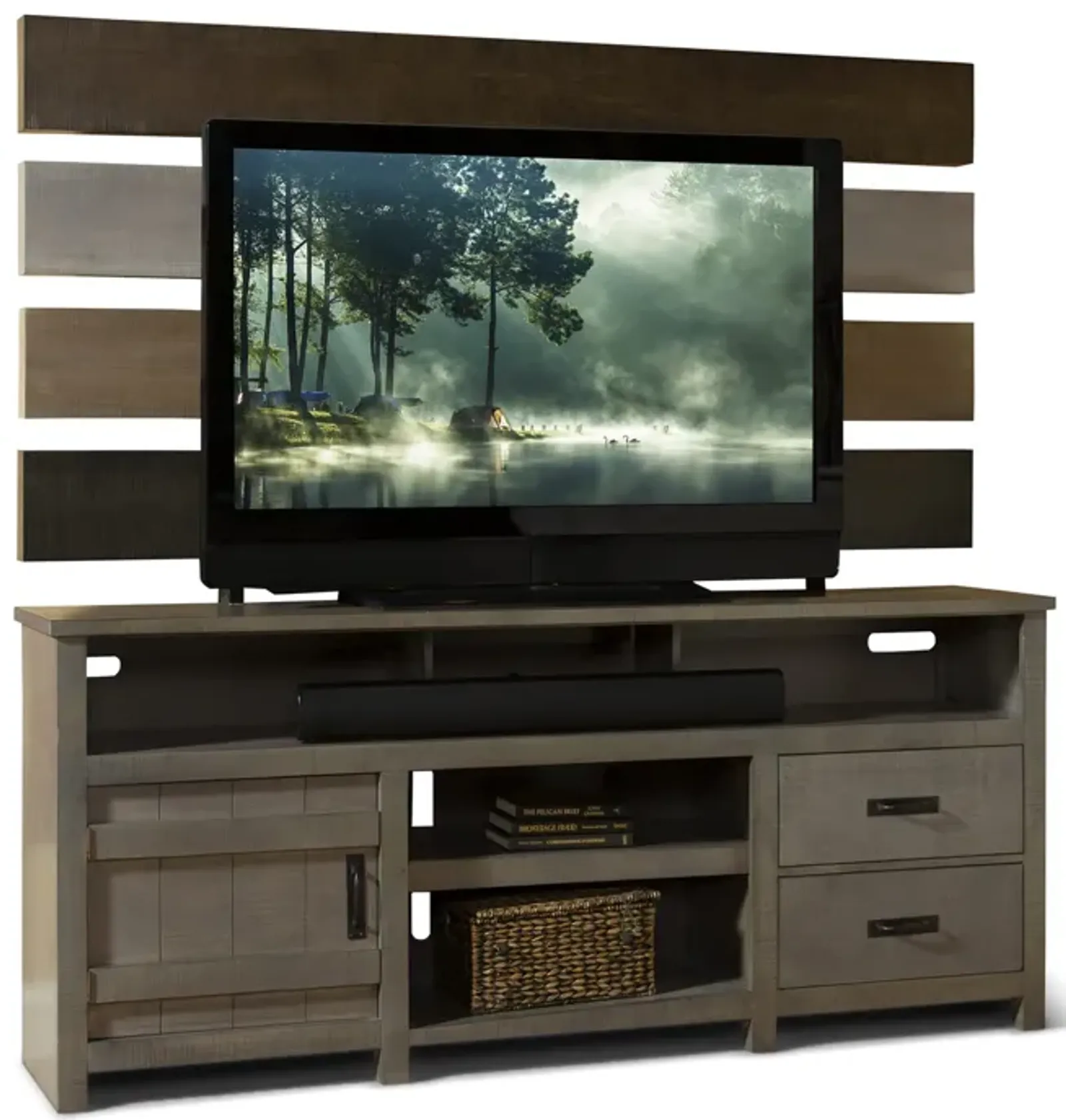 Descanso Media Console With Back Panel