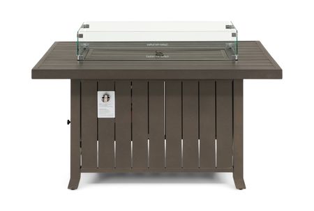 Wheaton 50  Rectangle Fire Table With Wind Guard