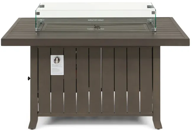 Wheaton 50  Rectangle Fire Table With Wind Guard