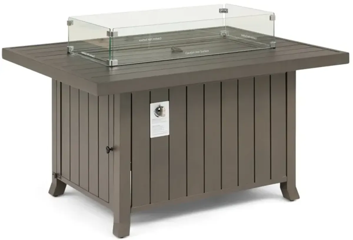 Wheaton 49  X 36  Rectangle Fire Table With Wind Guard