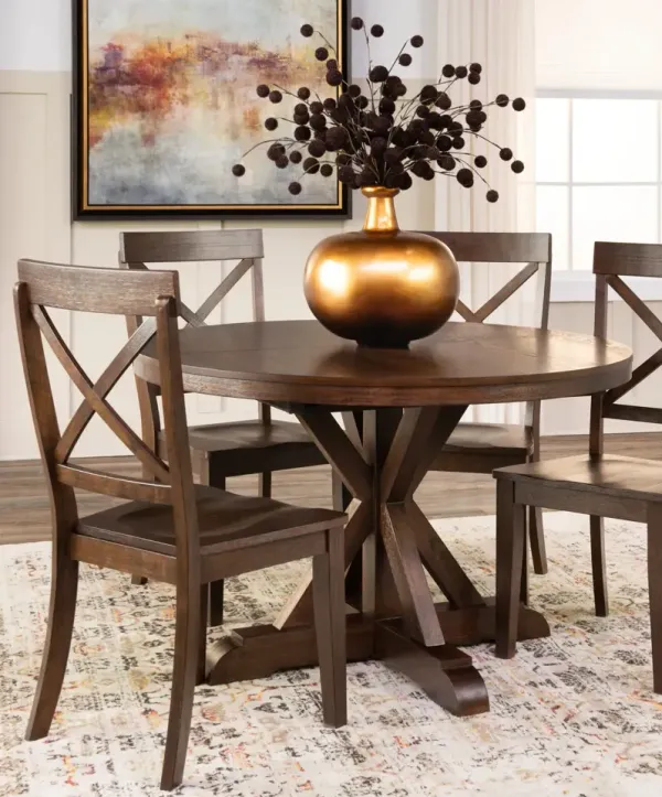 Picardy Round Extension Table With 4 Chairs